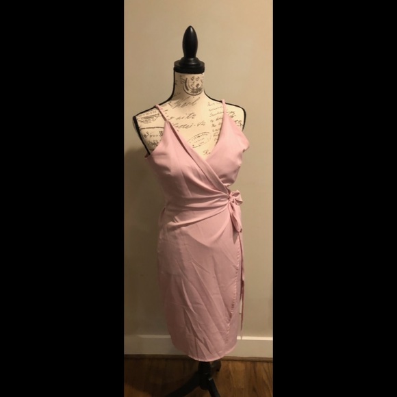 Deep Blush chic me wrap dress - Picture 7 of 13